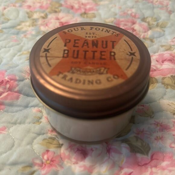 NEW Four Points Trading *Peanut Butter* Small Mason Jar Candle - Picture 1 of 4